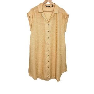 Mlle Gabrielle Button-Down Dress in Light Tan